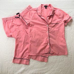 J. Crew Vintage Short-Sleeve & Capris Pajama Set in Cool Pink (2 pcs)
